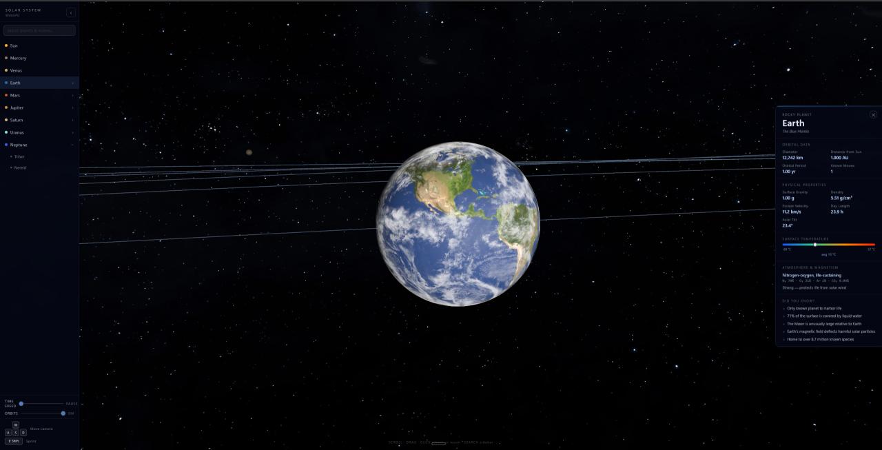 WebGPU Solar System screenshot